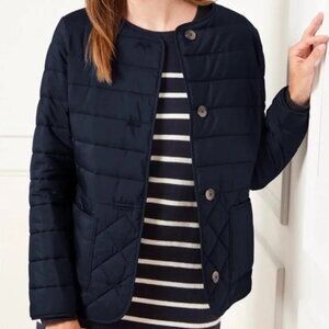 Talbots Quilted Collarless Jacket Size Small NEW
